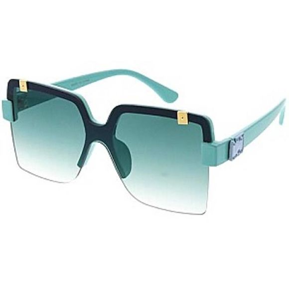 UV 400 Protection FASHION SHIELD SUNGLASSES Green - Picture 2 of 3